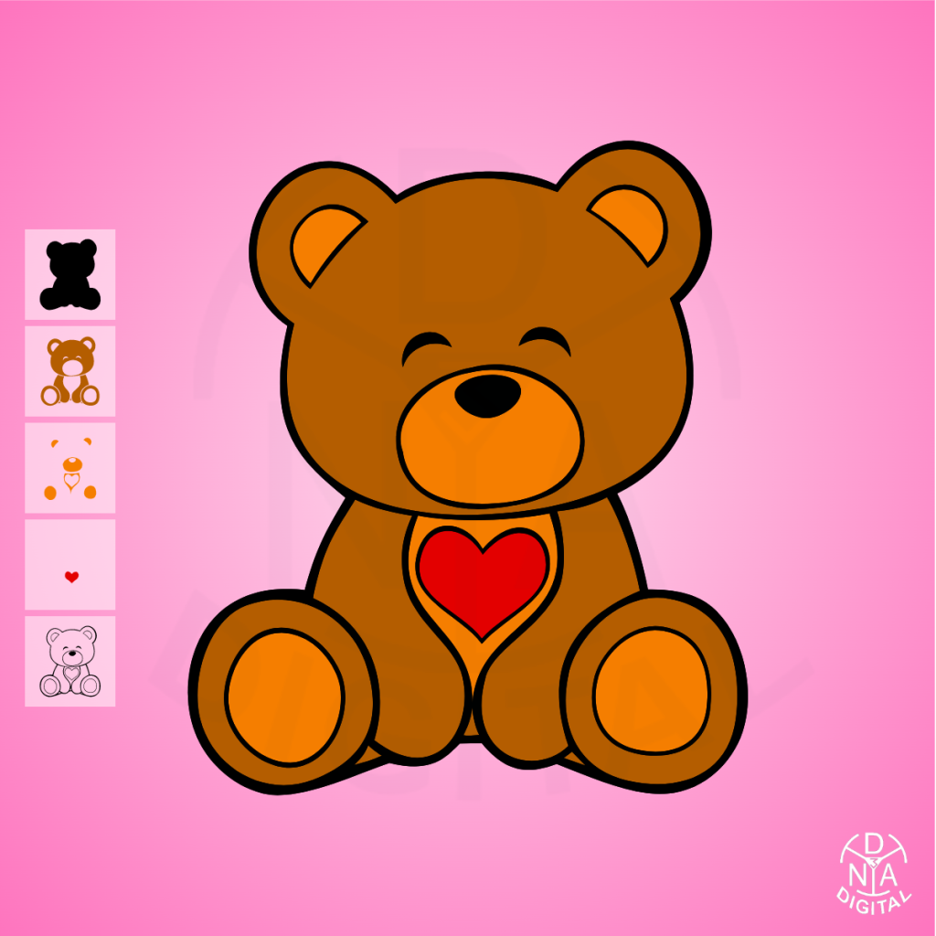 Teddy Bear Svg - 3dnaDigital